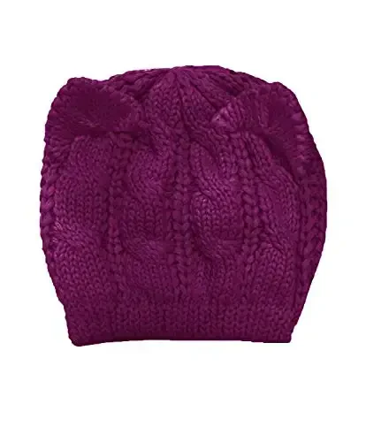 v28 Women Men Girls Boys Teens Cute Cat Ear Knit Cable Rib Hat Cap Beanie - 2