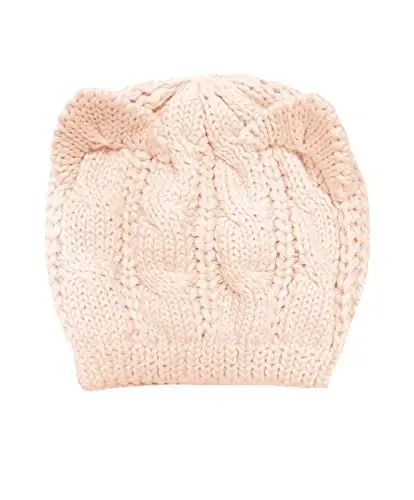 v28 Women Men Girls Boys Teens Cute Cat Ear Knit Cable Rib Hat Cap Beanie - V28 (1)