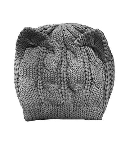 v28 Women Men Girls Boys Teens Cute Cat Ear Knit Cable Rib Hat Cap Beanie - 2