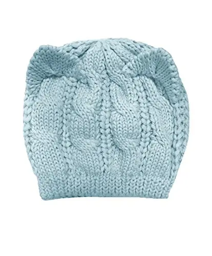 v28 Women Men Girls Boys Teens Cute Cat Ear Knit Cable Rib Hat Cap Beanie - 2