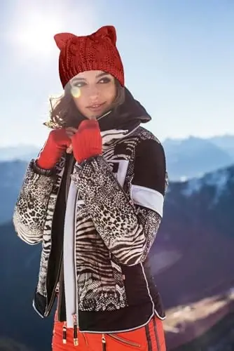 v28 Women Men Girls Boys Teens Cute Cat Ear Knit Cable Rib Hat Cap Beanie - 5