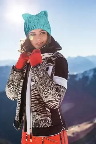 v28 Women Men Girls Boys Teens Cute Cat Ear Knit Cable Rib Hat Cap Beanie - 5