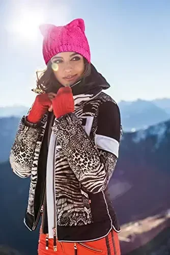 v28 Women Men Girls Boys Teens Cute Cat Ear Knit Cable Rib Hat Cap Beanie - 5