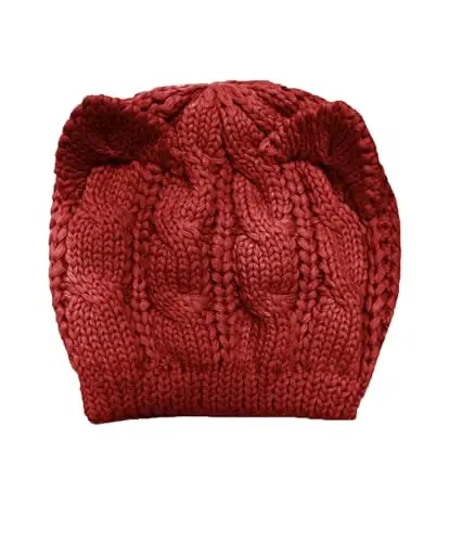 v28 Women Men Girls Boys Teens Cute Cat Ear Knit Cable Rib Hat Cap Beanie - 2