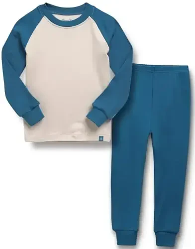 VAENAIT 6M-12Y Toddler Toddler Kids Toddler Girls Boys Soft Comfy Modal Tencel Solid Raglan Sleepwear Pajamas Pjs 2pcs Set - 1