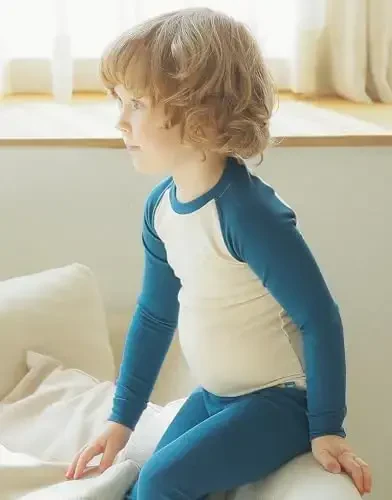 VAENAIT 6M-12Y Toddler Toddler Kids Toddler Girls Boys Soft Comfy Modal Tencel Solid Raglan Sleepwear Pajamas Pjs 2pcs Set - MODAZONE (1)