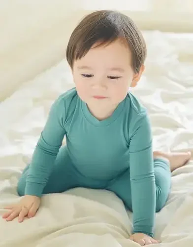 VAENAIT 6M-12Y Toddler Toddler Kids Toddler Girls Boys Soft Comfy Modal Tencel Solid Raglan Sleepwear Pajamas Pjs 2pcs Set - 3