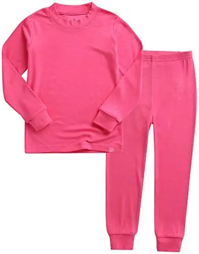 VAENAIT 6M-12Y Toddler Toddler Kids Toddler Girls Boys Soft Comfy Modal Tencel Solid Raglan Sleepwear Pajamas Pjs 2pcs Set - 1