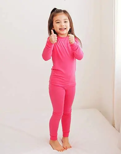 VAENAIT 6M-12Y Toddler Toddler Kids Toddler Girls Boys Soft Comfy Modal Tencel Solid Raglan Sleepwear Pajamas Pjs 2pcs Set - 4