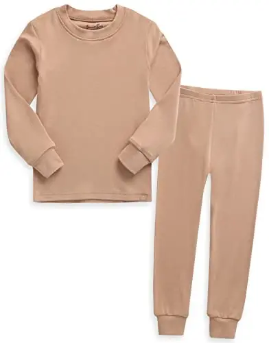 VAENAIT 6M-12Y Bebek Çocuk Çocuk Kız Erkek Yumuşak Rahat Modal Tencel Düz Raglan Pijama Pijama Pjs 2'li Set - 1