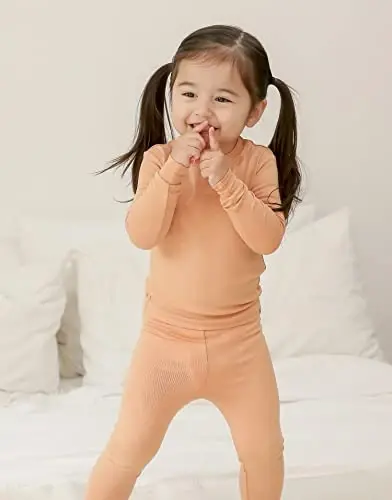 VAENAIT 6M-12Y Toddler Toddler Kids Toddler Girls Boys Soft Comfy Modal Tencel Solid Raglan Sleepwear Pajamas Pjs 2pcs Set - VAENAIT BABY (1)