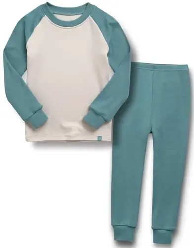 VAENAIT 6M-12Y Küçük Çocuk Kız Erkek Yumuşak Rahat Modal Tencel Düz Raglan Pijama Pijama 2'li Set 