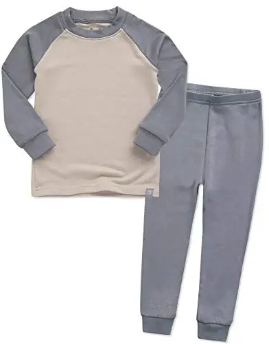 VAENAIT 6M-12Y Küçük Çocuk Kız Erkek Yumuşak Rahat Modal Tencel Düz Raglan Pijama Pjs 2'li Set 
