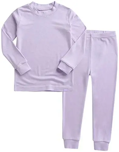 VAENAIT 6M-12Y Küçük Çocuk Kız Erkek Yumuşak Rahat Modal Tencel Düz Raglan Uyku Giyim Pijama Pjs 2'li Set 