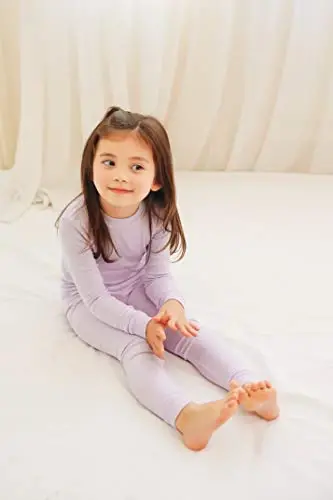 VAENAIT 6M-12Y Toddler Toddler Kids Toddler Girls Boys Soft Comfy Modal Tencel Solid Raglan Sleepwear Pajamas Pjs 2pcs Set - 2