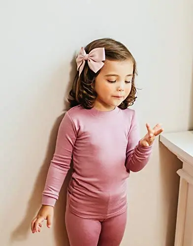 VAENAIT 6M-12Y Küçük Çocuk Kız Erkek Yumuşak Rahat Modal Tencel Düz Raglan Uyku Giyim Pijama Pjs 2'li Set - 3