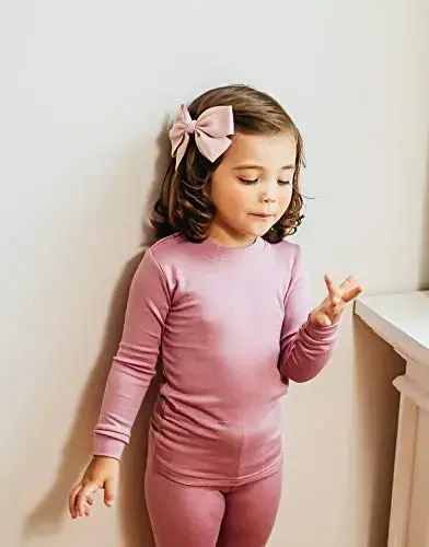 VAENAIT 6M-12Y Toddler Toddler Kids Toddler Girls Boys Soft Comfy Modal Tencel Solid Raglan Sleepwear Pajamas Pjs 2pcs Set - 3