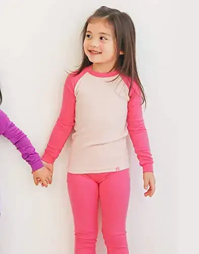 VAENAIT 6M-12Y Toddler Toddler Kids Toddler Girls Boys Soft Comfy Modal Tencel Solid Raglan Sleepwear Pajamas Pjs 2pcs Set - 4