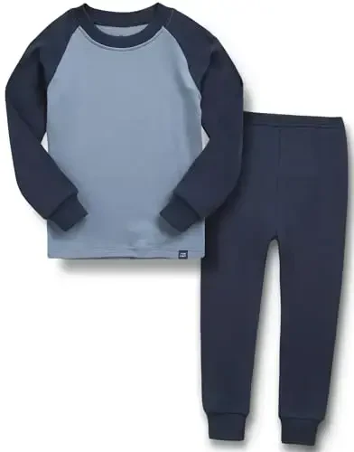 VAENAIT 6M-12Y Toddler Toddler Kids Toddler Girls Boys Soft Comfy Modal Tencel Solid Raglan Sleepwear Pajamas Pjs 2pcs Set - 1