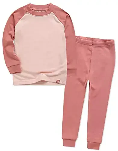 VAENAIT 6M-12Y Toddler Toddler Kids Toddler Girls Boys Soft Comfy Modal Tencel Solid Raglan Sleepwear Pajamas Pjs 2pcs Set - 1