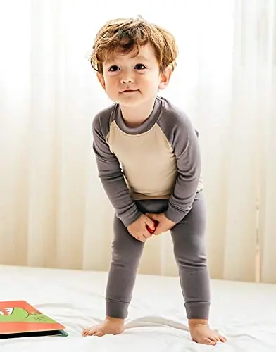 VAENAIT 6M-12Y Toddler Toddler Kids Toddler Girls Boys Soft Comfy Modal Tencel Solid Raglan Sleepwear Pajamas Pjs 2pcs Set - VAENAIT (1)