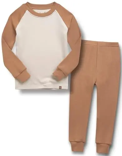 VAENAIT 6M-12Y Toddler Toddler Kids Toddler Girls Boys Soft Comfy Modal Tencel Solid Raglan Sleepwear Pajamas Pjs 2pcs Set 