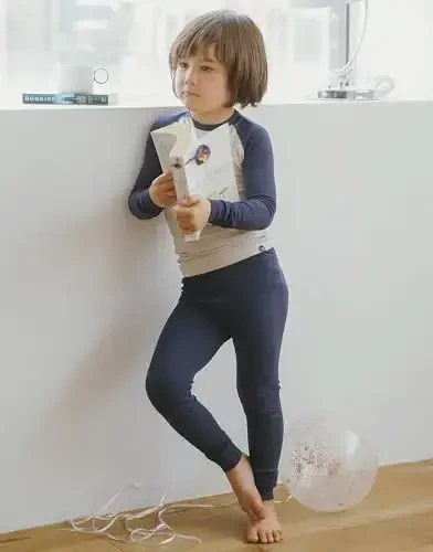 VAENAIT 6M-12Y Toddler Toddler Kids Toddler Girls Boys Soft Comfy Modal Tencel Solid Raglan Sleepwear Pajamas Pjs 2pcs Set - 3