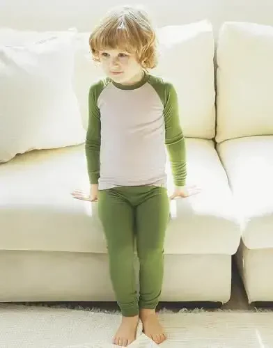 VAENAIT 6M-12Y Toddler Toddler Kids Toddler Girls Boys Soft Comfy Modal Tencel Solid Raglan Sleepwear Pajamas Pjs 2pcs Set - 4