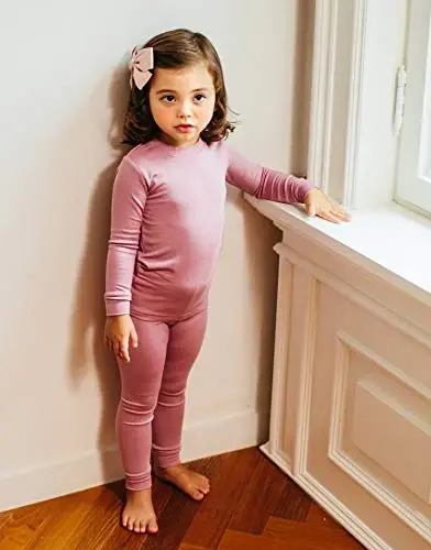 VAENAIT 6M-12Y Toddler Toddler Kids Toddler Girls Boys Soft Comfy Modal Tencel Solid Raglan Sleepwear Pajamas Pjs 2pcs Set - VAENAIT (1)