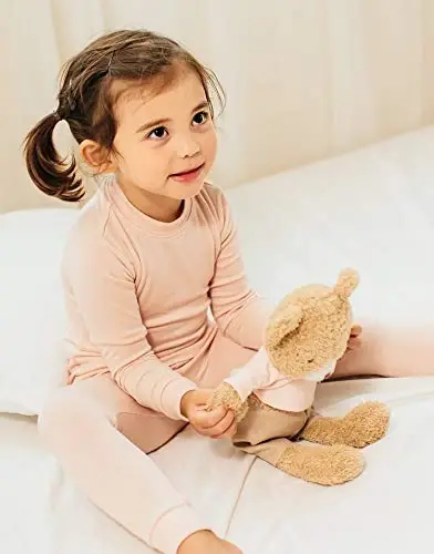 VAENAIT 6M-12Y Toddler Toddler Kids Toddler Girls Boys Soft Comfy Modal Tencel Solid Raglan Sleepwear Pajamas Pjs 2pcs Set - 4