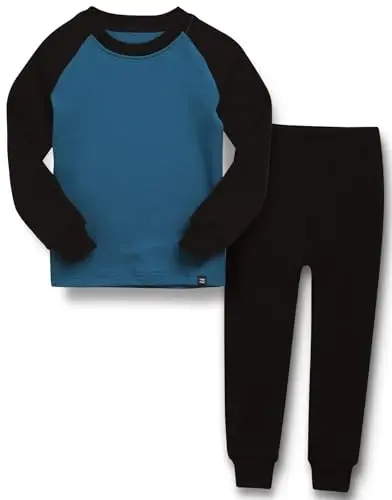 VAENAIT 6M-12Y Toddler Toddler Kids Toddler Girls Boys Soft Comfy Modal Tencel Solid Raglan Sleepwear Pajamas Pjs 2pcs Set - 1