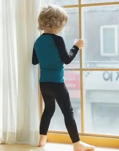 VAENAIT 6M-12Y Toddler Toddler Kids Toddler Girls Boys Soft Comfy Modal Tencel Solid Raglan Sleepwear Pajamas Pjs 2pcs Set - 4