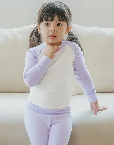 VAENAIT 6M-12Y Toddler Toddler Kids Toddler Girls Boys Soft Comfy Modal Tencel Solid Raglan Sleepwear Pajamas Pjs 2pcs Set - 2