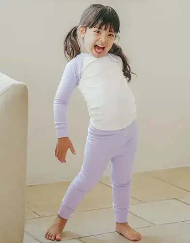 VAENAIT 6M-12Y Toddler Toddler Kids Toddler Girls Boys Soft Comfy Modal Tencel Solid Raglan Sleepwear Pajamas Pjs 2pcs Set - 3