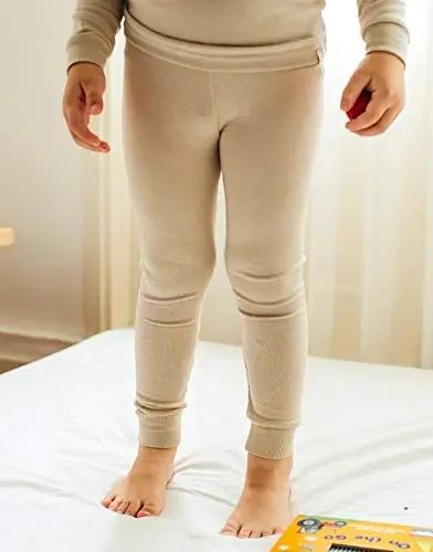 VAENAIT 6M-12Y Yürümeye Başlayan Çocuk Çocuk Kız Erkek Yumuşak Rahat Modal Tencel Düz Raglan Pijama Pijama Pjs 2'li Set - 6