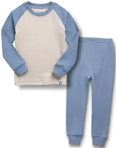 VAENAIT 6M-12Y Yürümeye Başlayan Çocuk Yürümeye Başlayan Çocuk Çocuk Yürümeye Başlayan Kız Erkek Yumuşak Rahat Modal Tencel Düz Raglan Pijama Pijama Pjs 2'li Set 