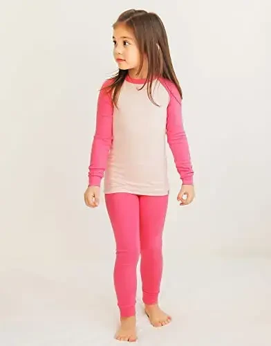 VAENAIT 6M-12Y Toddler Toddler Kids Toddler Girls Boys Soft Comfy Modal Tencel Solid Raglan Sleepwear Pajamas Pjs 2pcs Set - 3