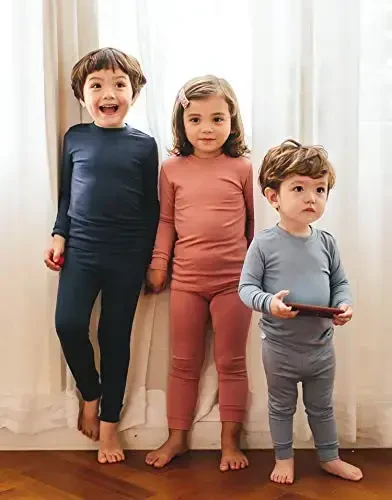 VAENAIT 6M-12Y Toddler Toddler Kids Toddler Girls Boys Soft Comfy Modal Tencel Solid Raglan Sleepwear Pajamas Pjs 2pcs Set - 6