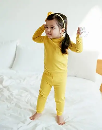 VAENAIT BABY 12M-12Y Çocuk Erkek Kız Yürümeye Başlayan Çocuk Düz Renk Pamuklu Günlük Pijama Takımı Temel 