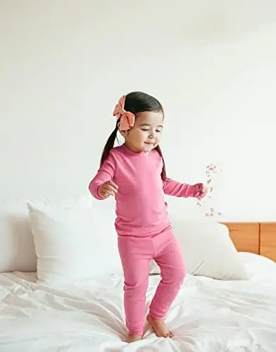VAENAIT BABY 12M-12Y Çocuk Erkek Kız Yürümeye Başlayan Çocuk Düz Renk Pamuklu Günlük Pijama Takımı Temel Gece Kıyafeti 