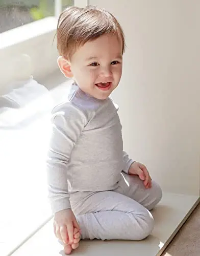 VAENAIT BABY 12M-12Y Kids Boys Girls Toddler Solid Cotton Daily Pajamas Pyjamas Sleepwear Set Basic - 3
