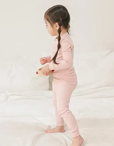 VAENAIT BABY 12M-12Y Kids Boys Girls Toddler Solid Cotton Daily Pajamas Pyjamas Sleepwear Set Basic - 8