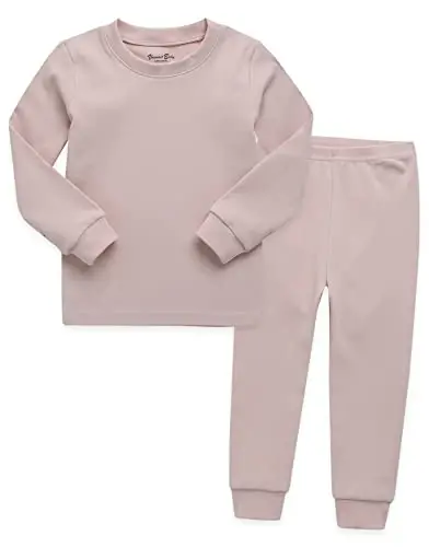 VAENAIT BABY 12M-12Y Kids Boys Girls Toddler Solid Cotton Daily Pajamas Pyjamas Sleepwear Set Basic 