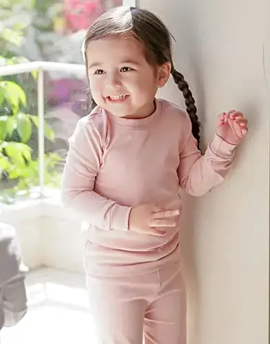 VAENAIT BABY 12M-12Y Kids Boys Girls Toddler Solid Cotton Daily Pajamas Pyjamas Sleepwear Set Basic - 3