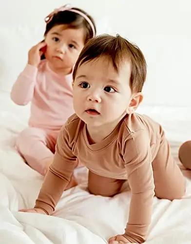 VAENAIT BABY 12M-12Y Kids Boys Girls Toddler Solid Cotton Daily Pajamas Pyjamas Sleepwear Set Basic - VAENAIT BABY (1)