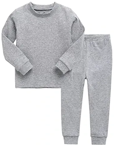 VAENAIT BABY 12M-12Y Kids Boys Girls Toddler Solid Cotton Daily Pajamas Pyjamas Sleepwear Set Basic 