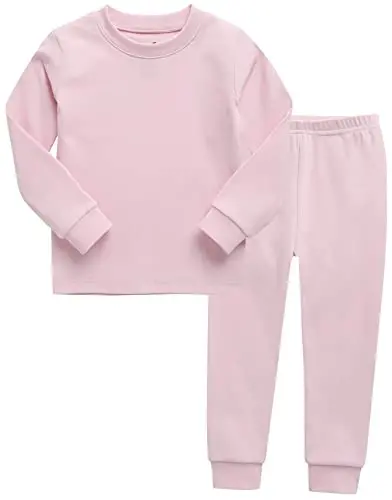 VAENAIT BABY 12M-12Y Kids Boys Girls Toddler Solid Cotton Daily Pajamas Pyjamas Sleepwear Set Basic - VAENAIT
