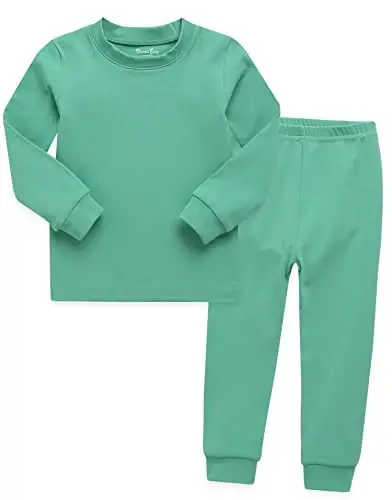 VAENAIT BABY 12M-12Y Kids Boys Girls Toddler Solid Cotton Daily Pajamas Pyjamas Sleepwear Set Basic - VAENAIT BABY
