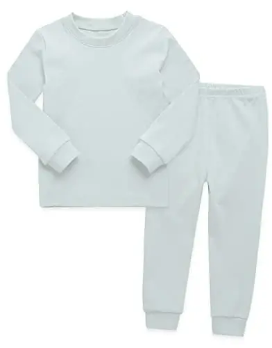VAENAIT BABY 12M-12Y Kids Boys Girls Toddler Solid Cotton Daily Pajamas Pyjamas Sleepwear Set Basic 
