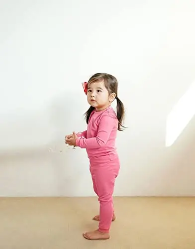 VAENAIT BABY 12M-12Y Kids Boys Girls Toddler Solid Cotton Daily Pajamas Pyjamas Sleepwear Set Basic - 3